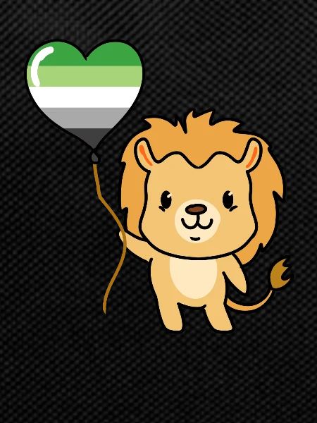 Lion Balloon Aromantic Pride
