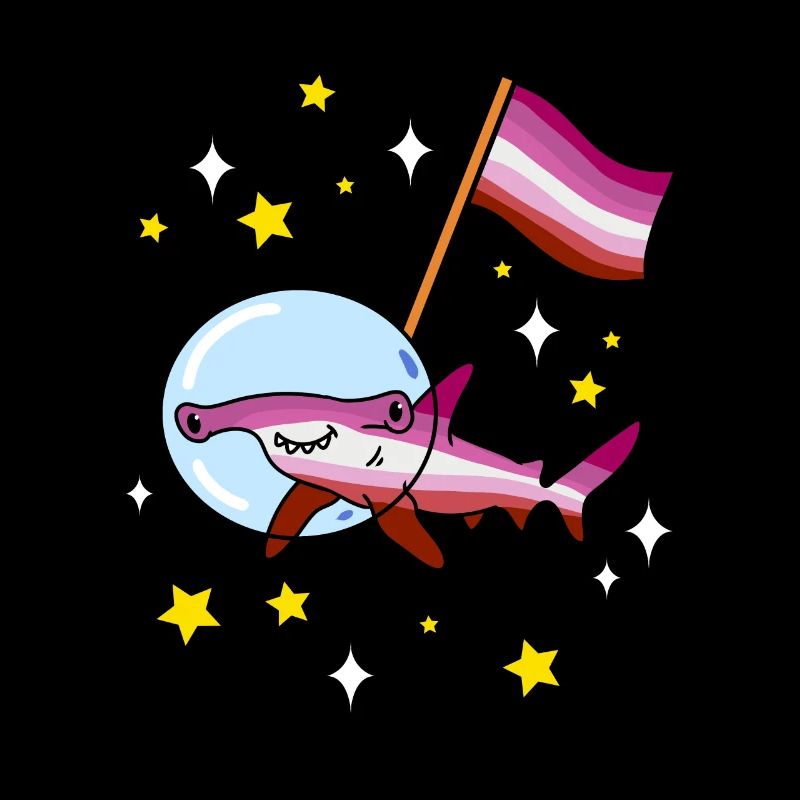 Requin-marteau lesbien dans l’espace Lesbian Pride