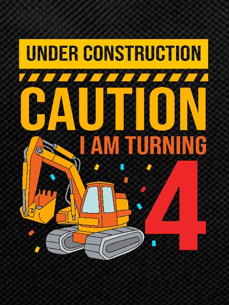 Children's birthday party construction site