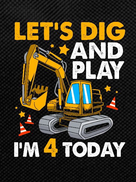 Children's birthday party construction site