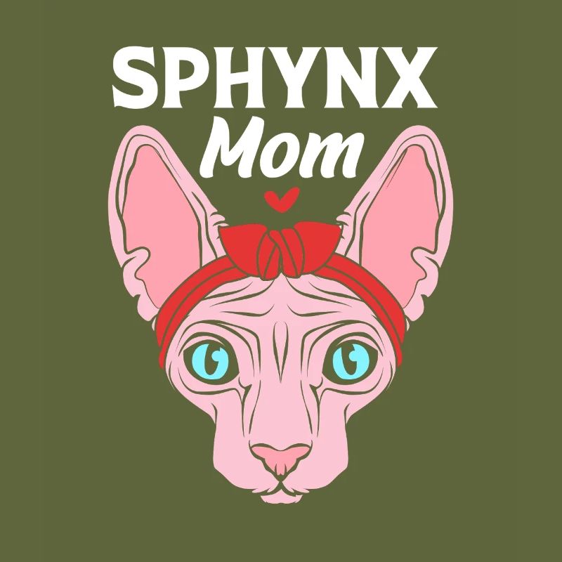 Maman chat Sphynx
