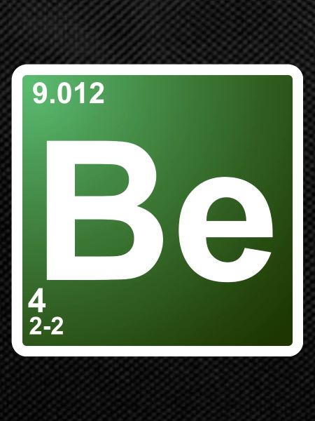 Be - beryllium chemistry element 4