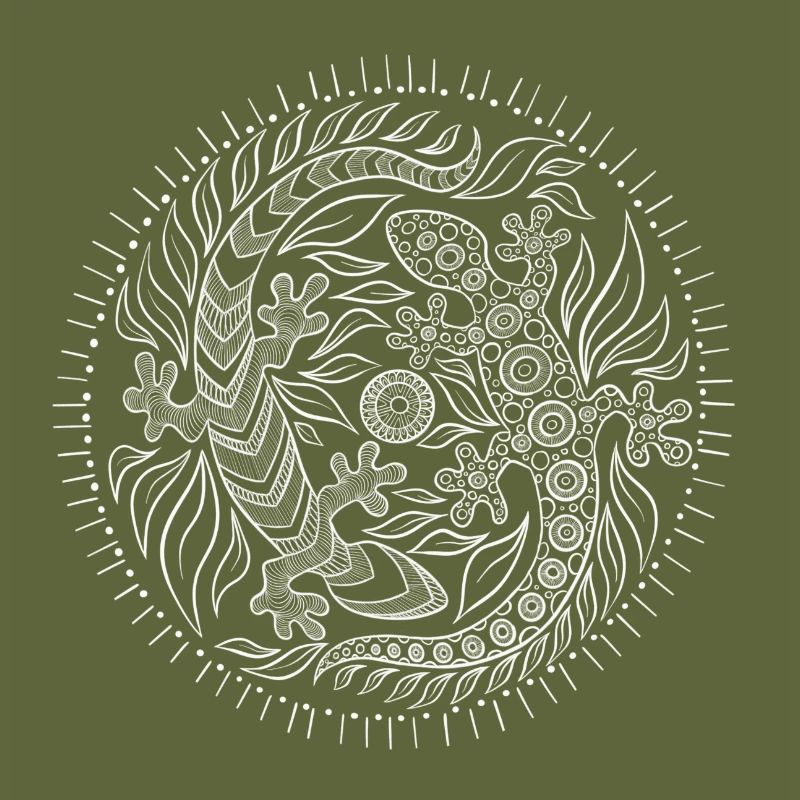 Mandala geckos white