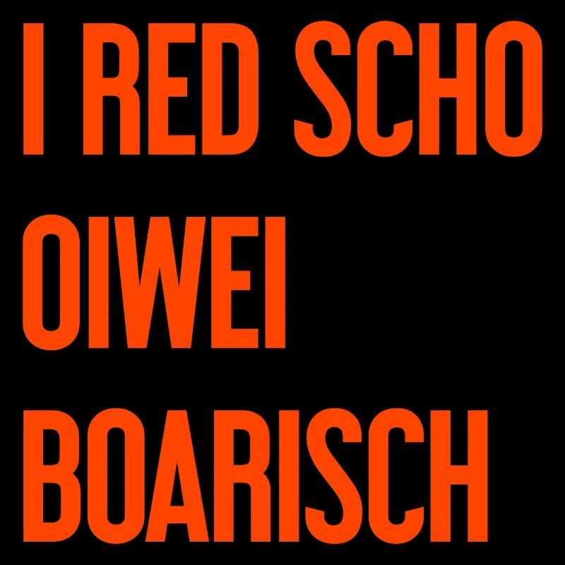 I red scho oiwei boarisch