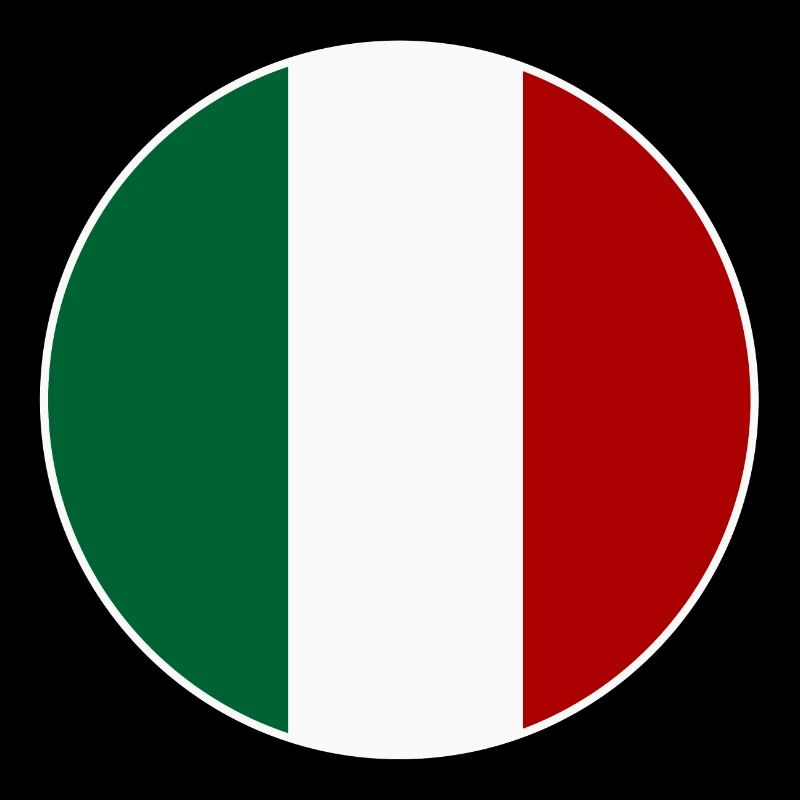 Drapeau de l'Italie rond