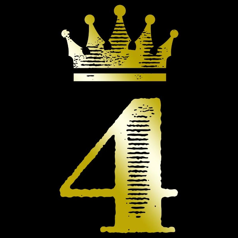 4 Number Crown Gold