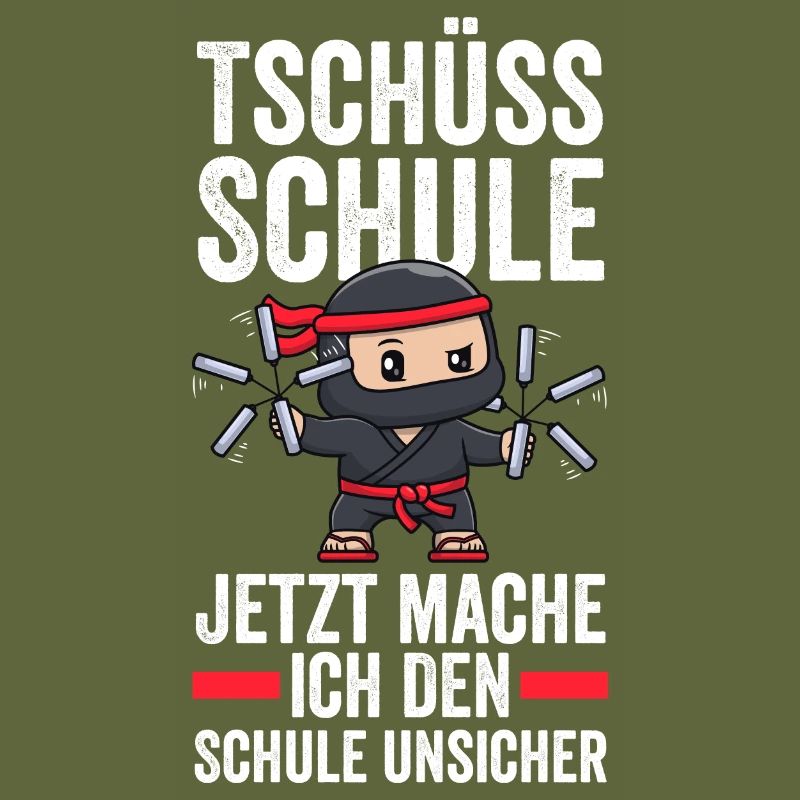 Schulkind Ninja Kindergarten Abschluss Geschenk