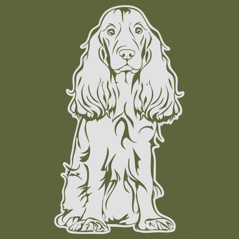 COCKER SPANIEL sitting