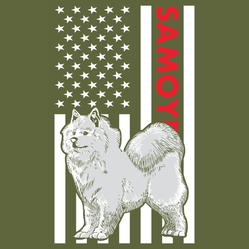 Samoyed Us Flag