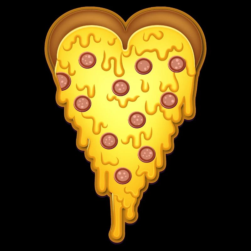 Valentine's day pizza heart