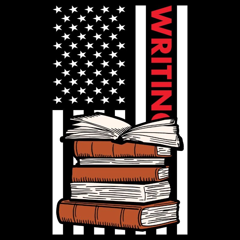 Writer Us Flag Writing