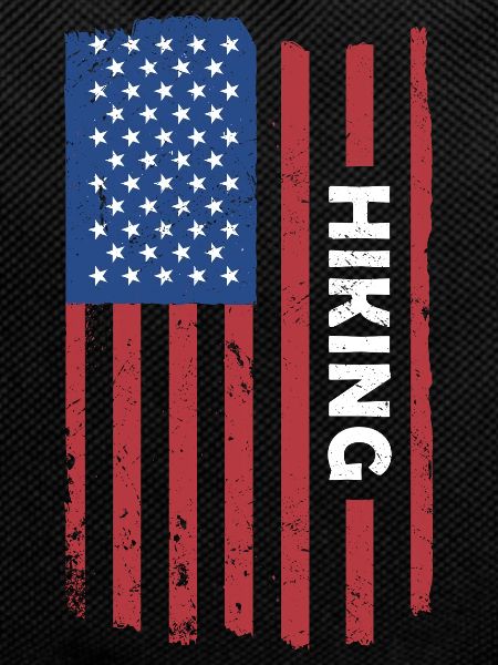 Hiker Us Flag Hiking