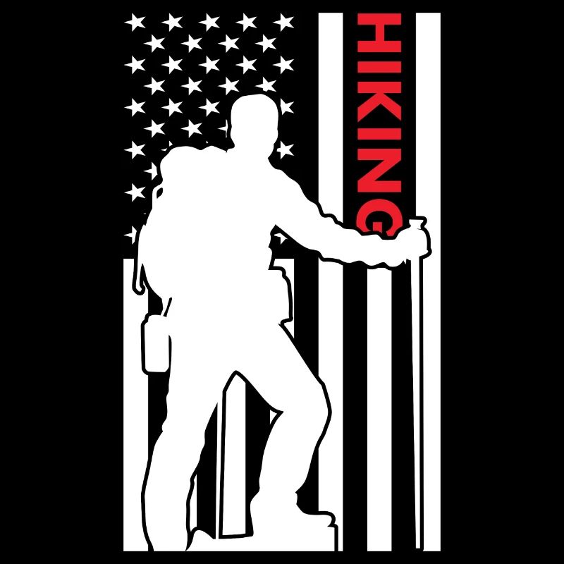 Hiker Us Drapeau Randonnée