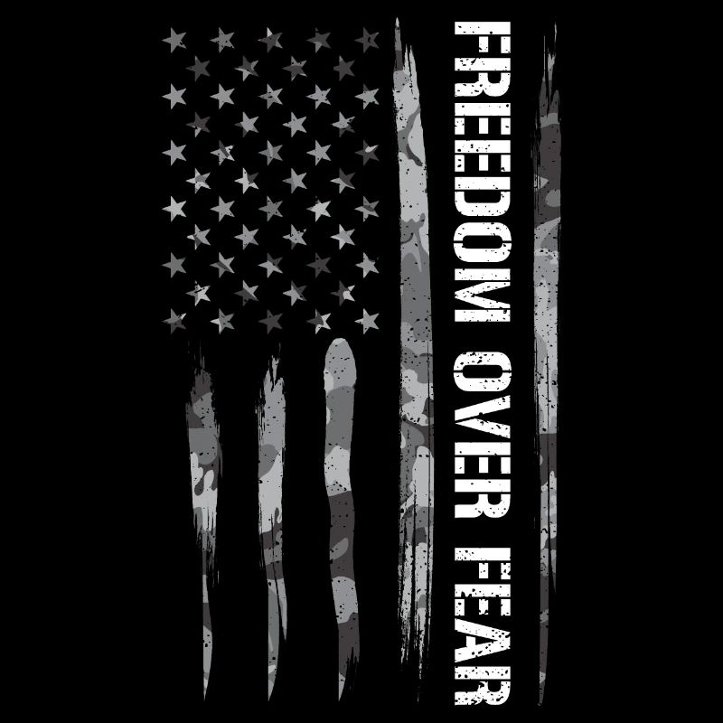 Freedom Over Fear - American Flag