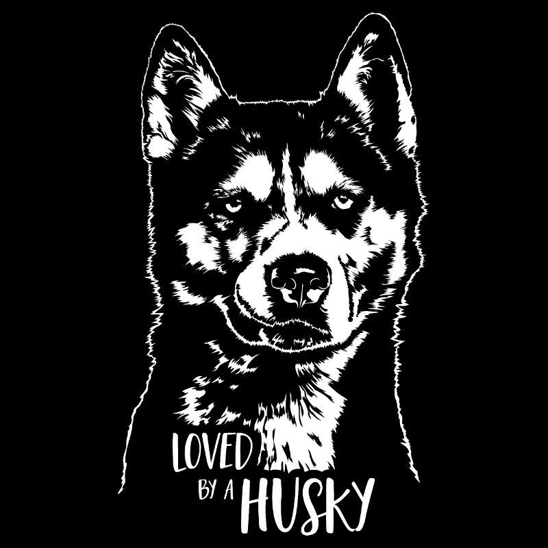 Loved by a Husky Hundespruch Wilsigns