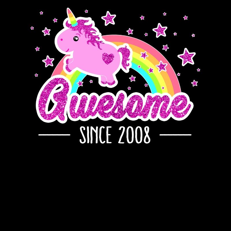 Lustiges Geburtstag-Einhorn: Awesome Since 2008
