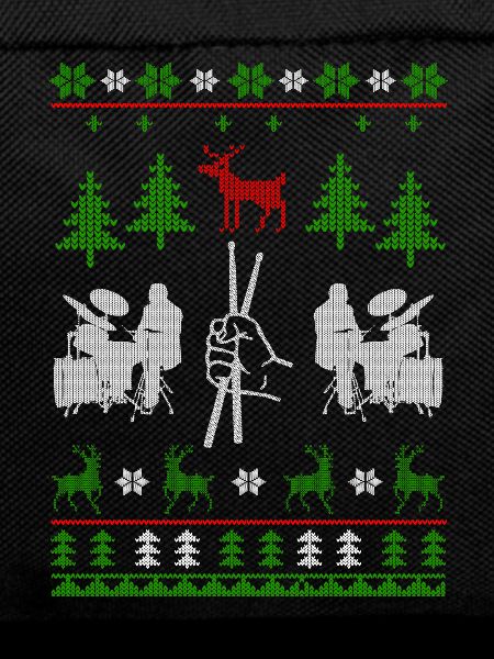 music drummer ugly christmas jumper