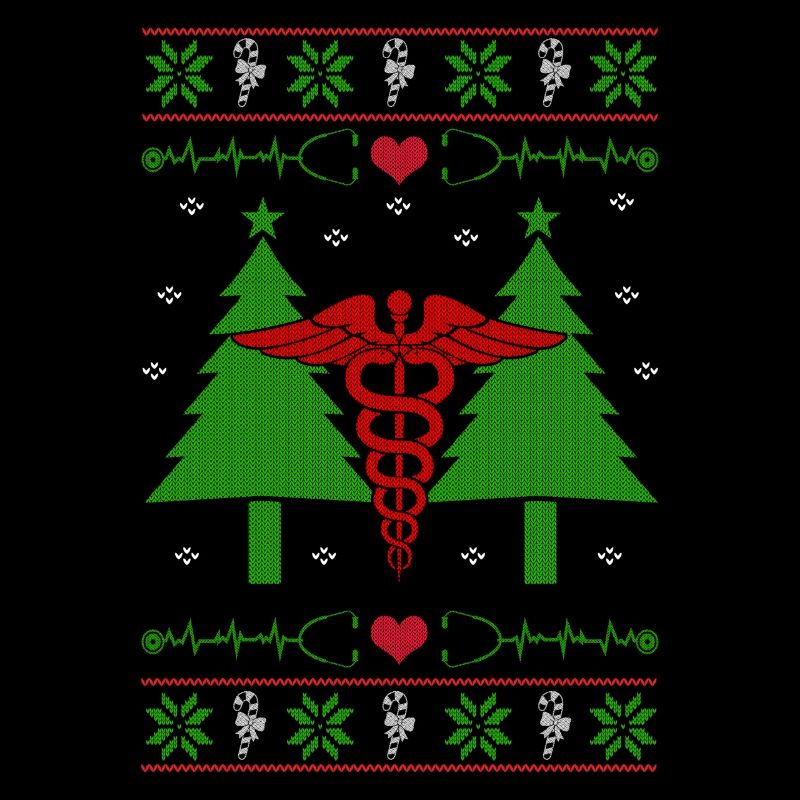 Infirmier infirmière laid de Noël