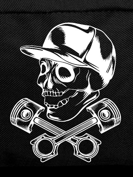 skull piston white