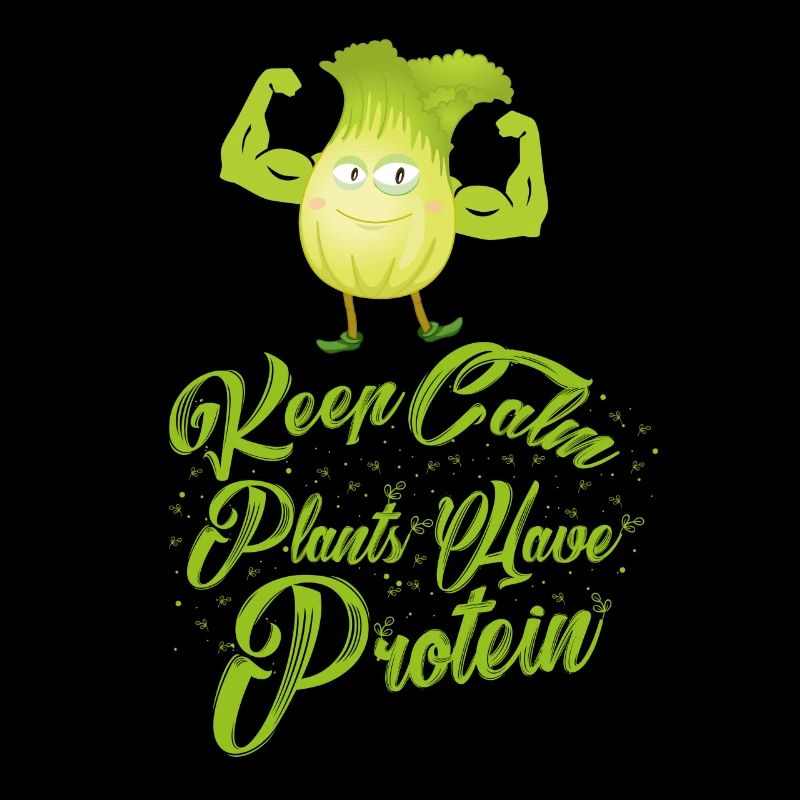 Keep Calm - Plants ont protéines - Vegan Shirt