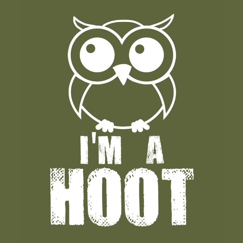 Ich bin ein Hoot! Lustiger netter Vogel-Raubvogel der niedlichen Eule