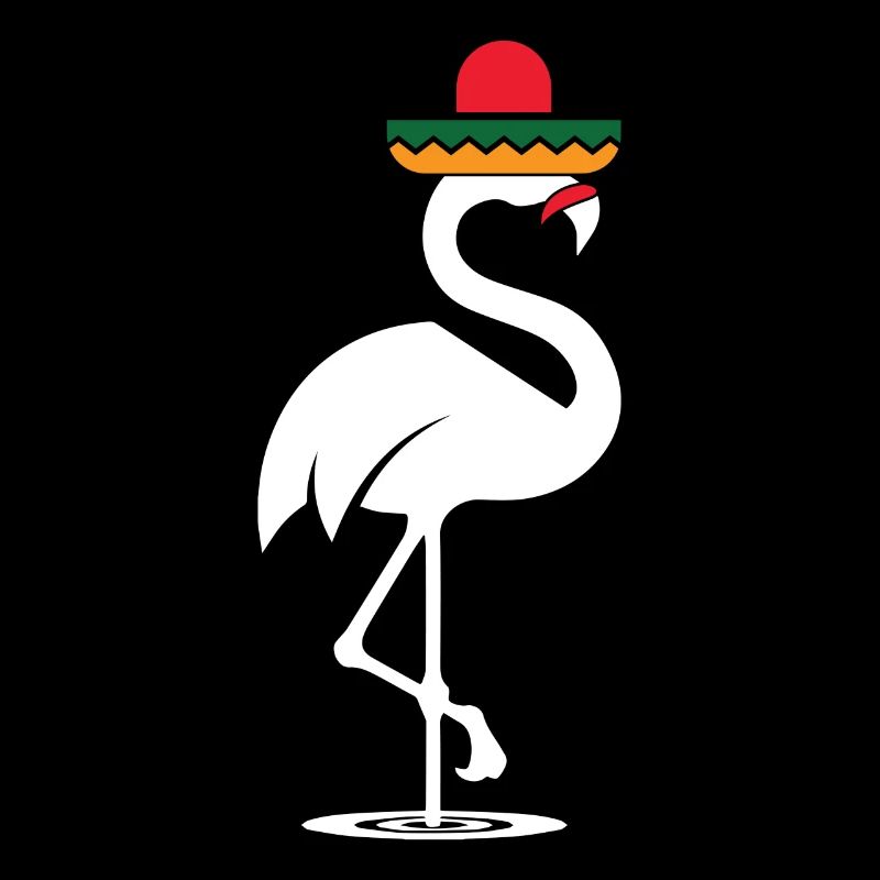 Sombrero-Schnurrbart-Flamingo-lustiger Cinco De Mayo