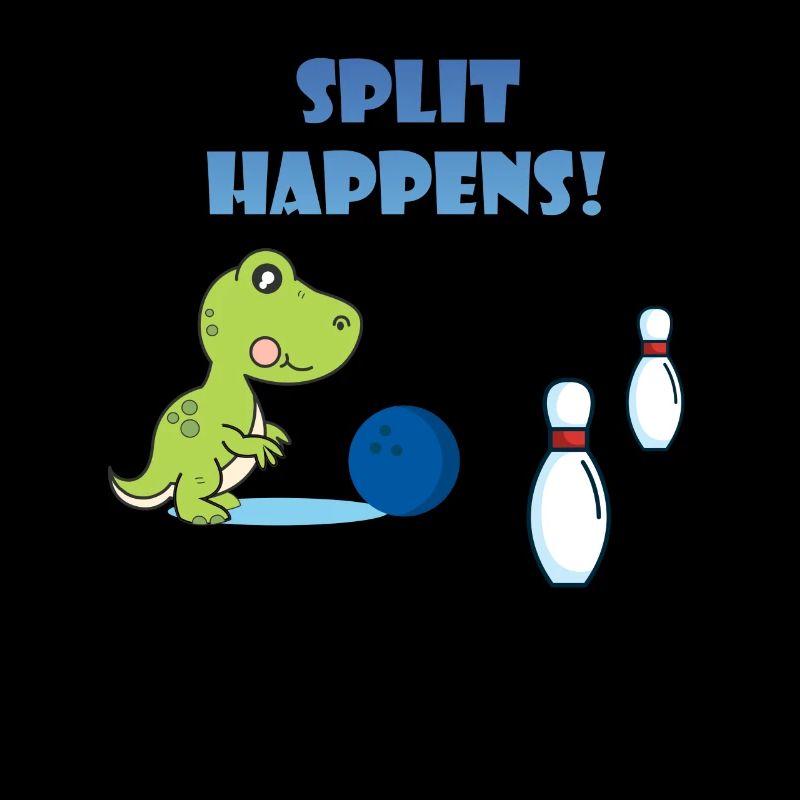 Split arrive Dino Trex T-Rex Bowling T-shirt