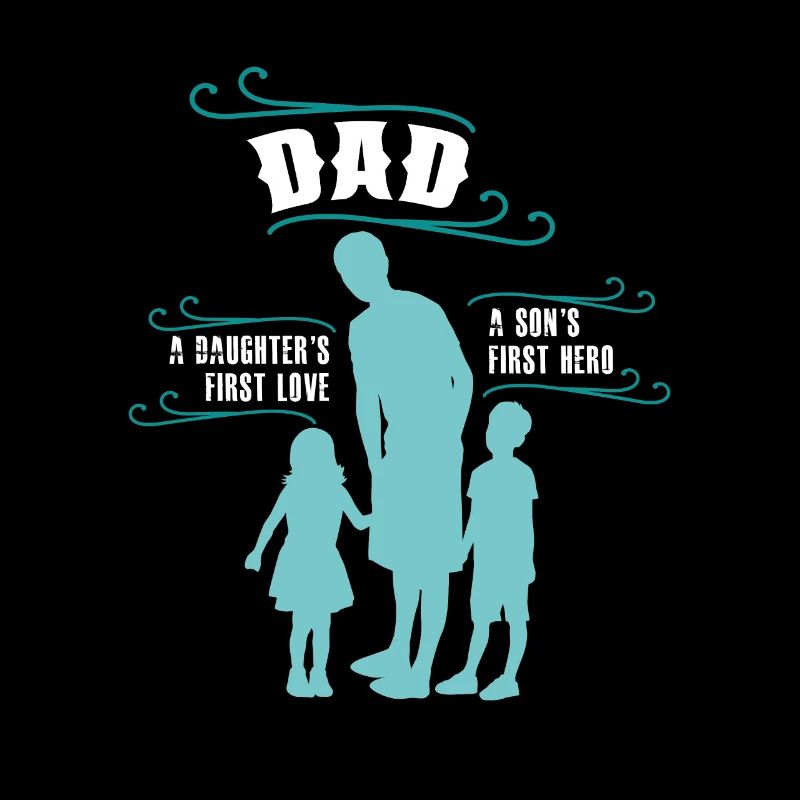 Vater Tochter Liebe Sohn Held Vatertag Geschenk