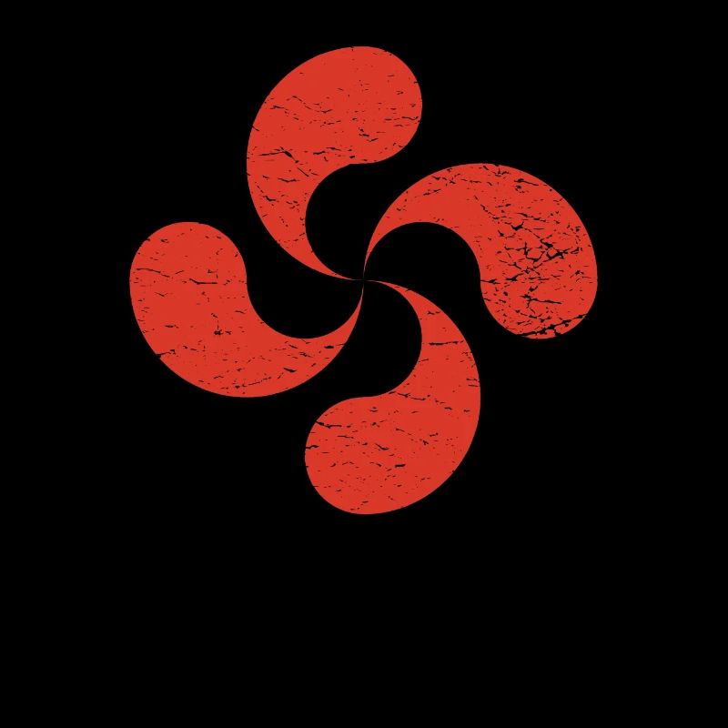 Croix Grunge Distressed Style Basque Croix Lauburu