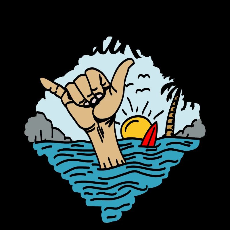 Shaka surfer greeting Hawaii