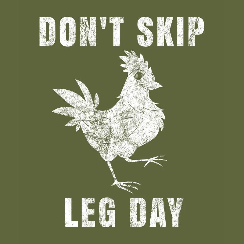 Don´t Skip Leg Day Geschenk Huhn Beintraining GYM