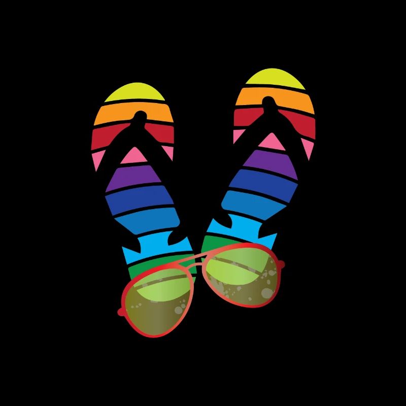 Sommer Vibes Flip Flops Brille