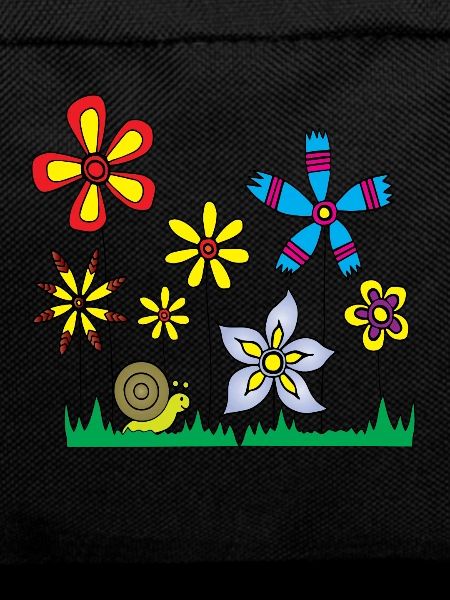 Snail on flower meadow