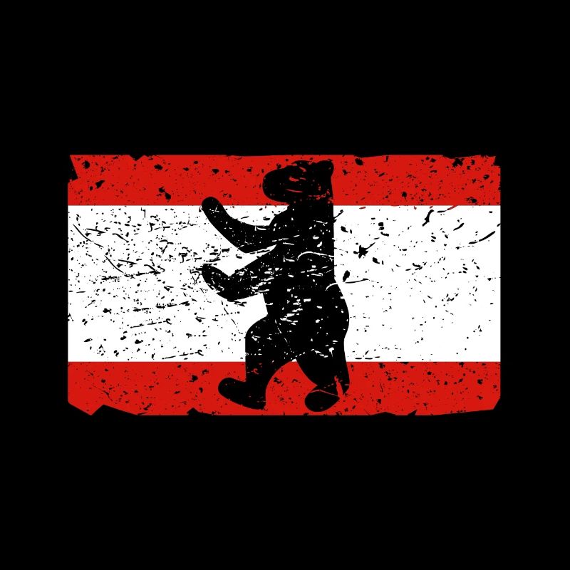 Berlin bear with Berlin flag