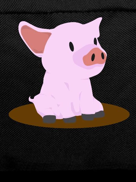 Pig T-Shirt Sitting Left-View