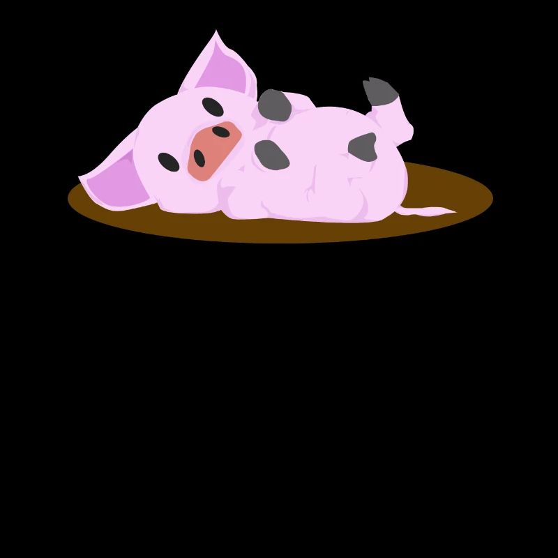 Pink Pig Lying