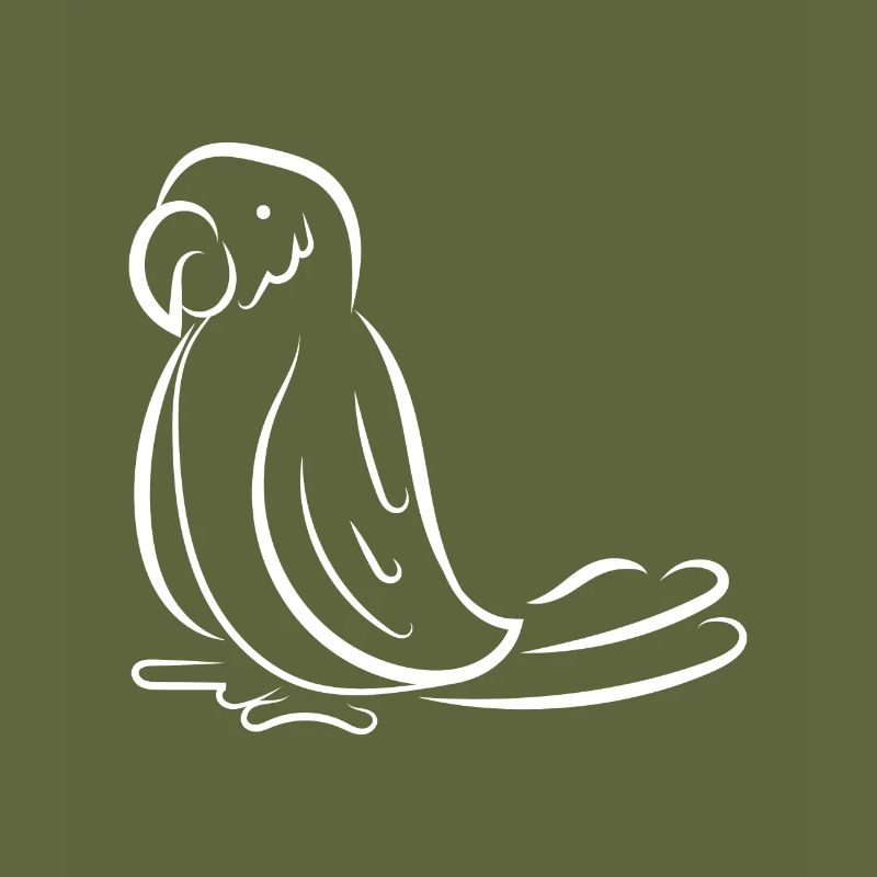 Parrot budgie parakeet silhouette gift