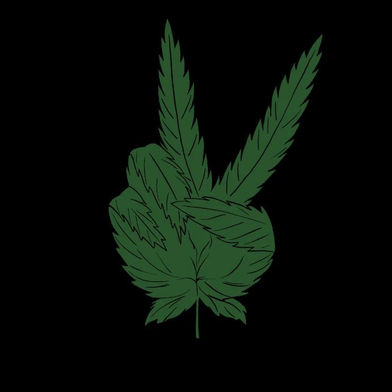 Marijuana Hanfblatt Weed Peace Zeichen