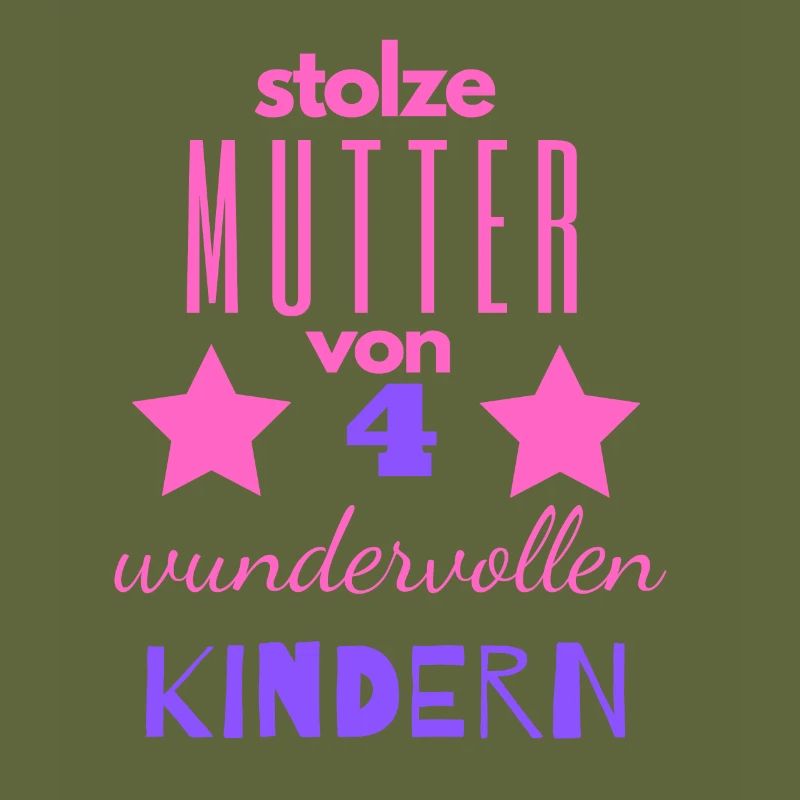 stolze Mutter von vier Kindern