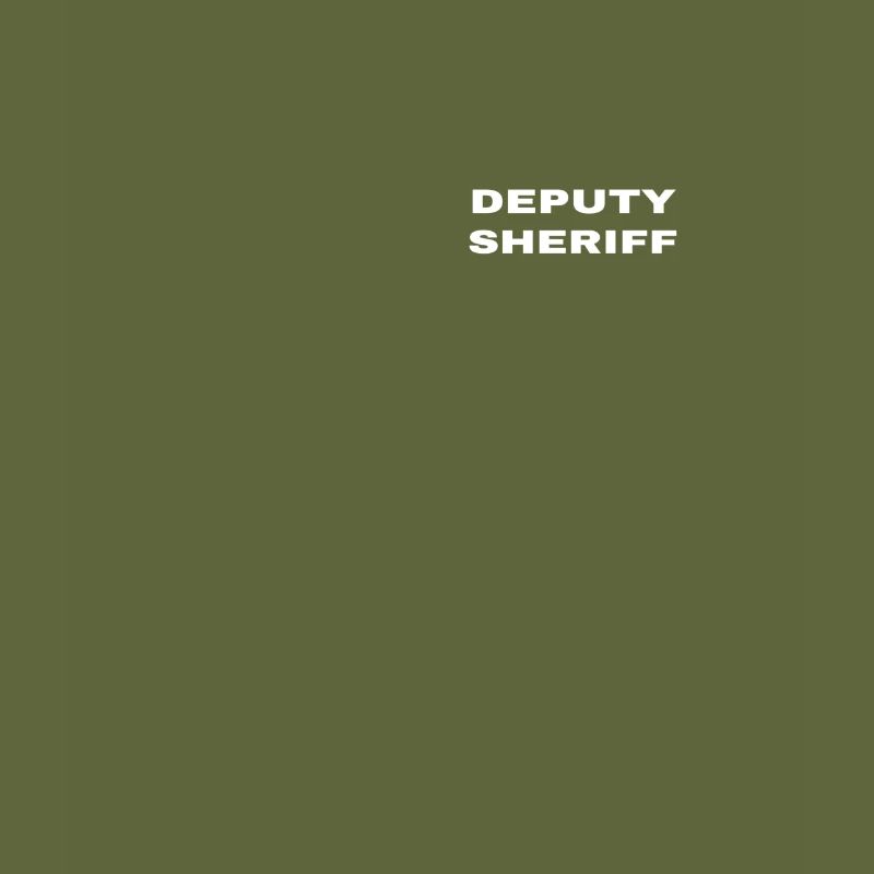 Deputy Sheriff Plain White Small Text Design Front
