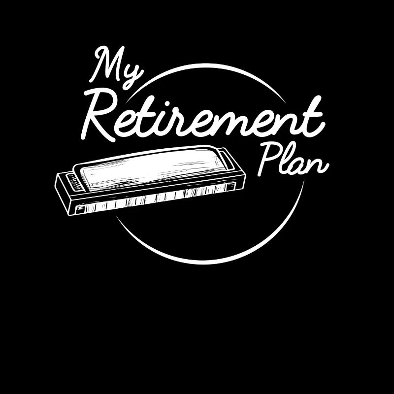 Harmonica Retirement Blues Music Instrument