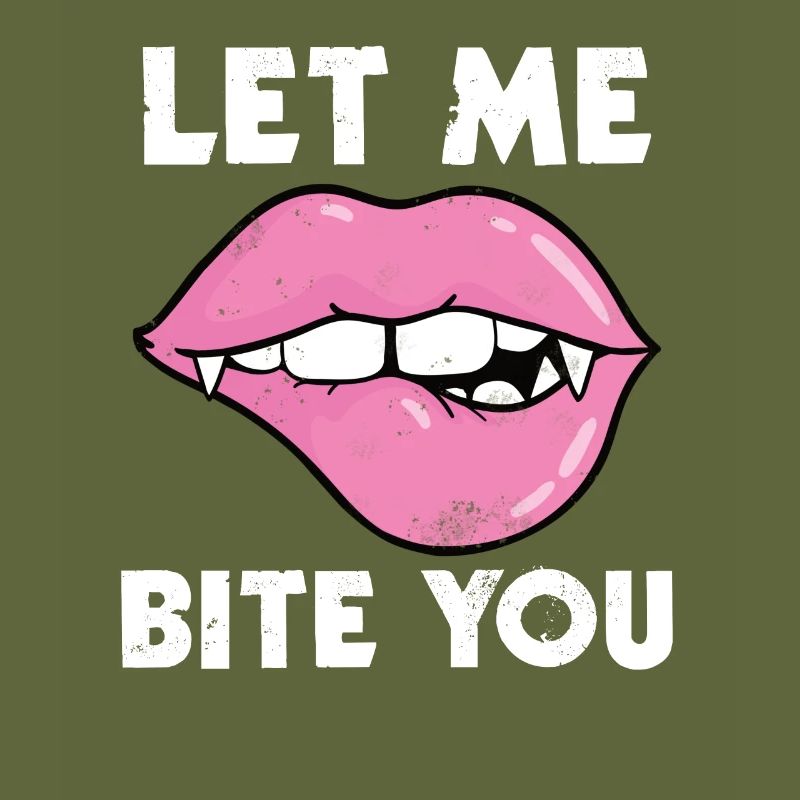 Halloween vampire biting mouth gift lips