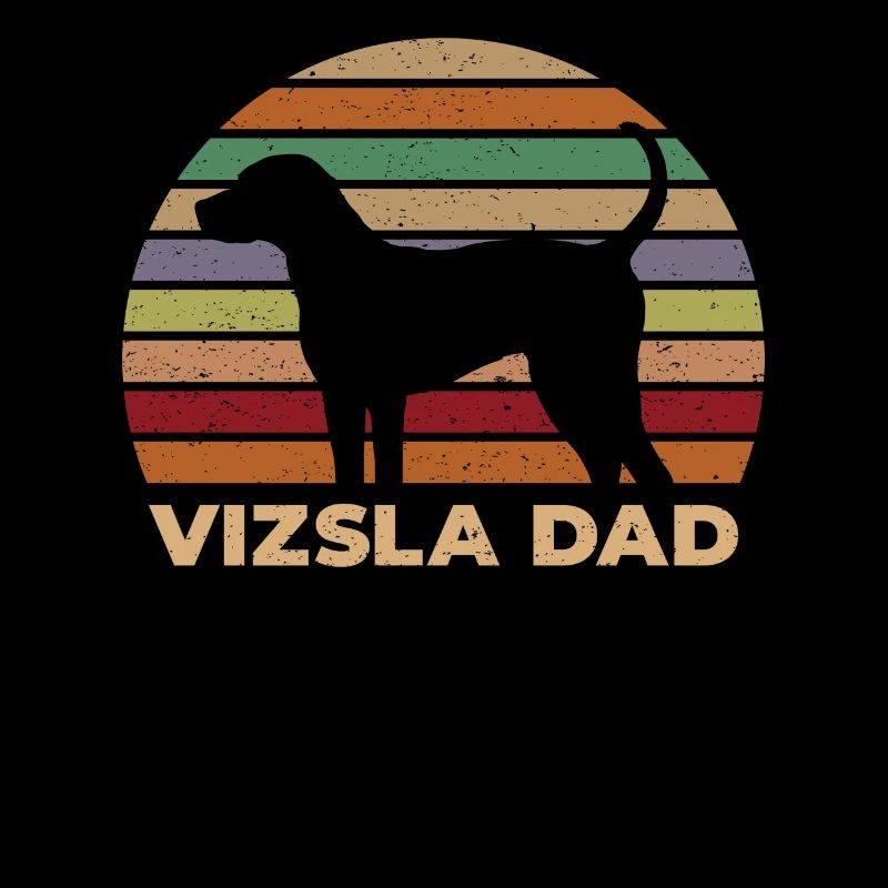 Retro Distressed Vizsla Papa