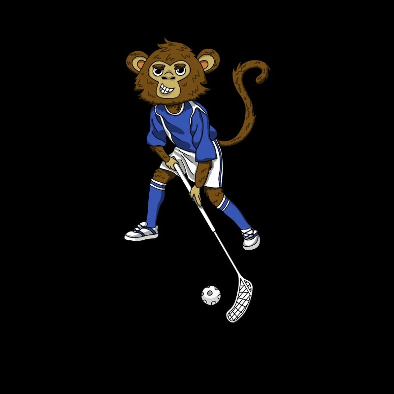 Floorball hockey monkey monkey