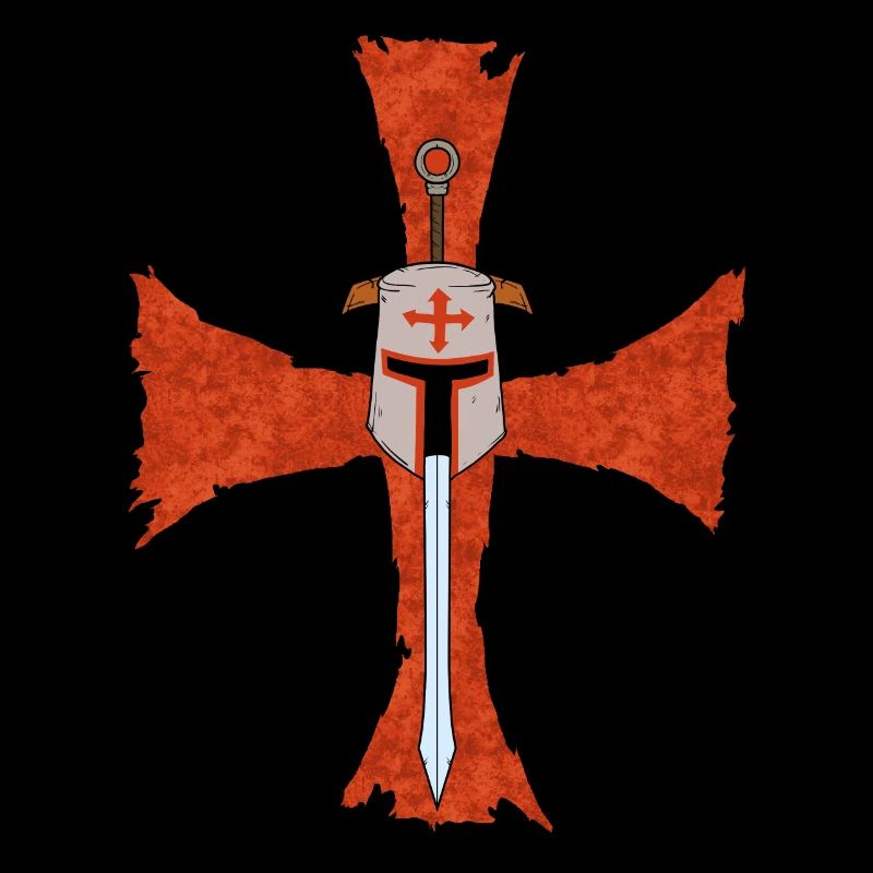 Knight Templar Deus Vult Sword Crusader Cross