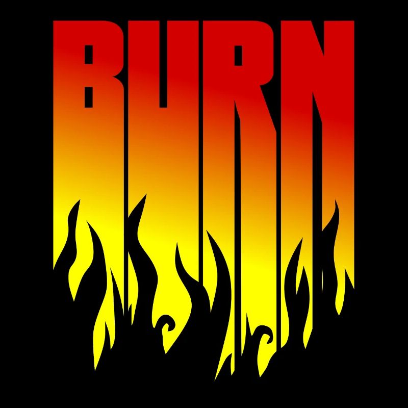 BURN - Black Flames - Flame