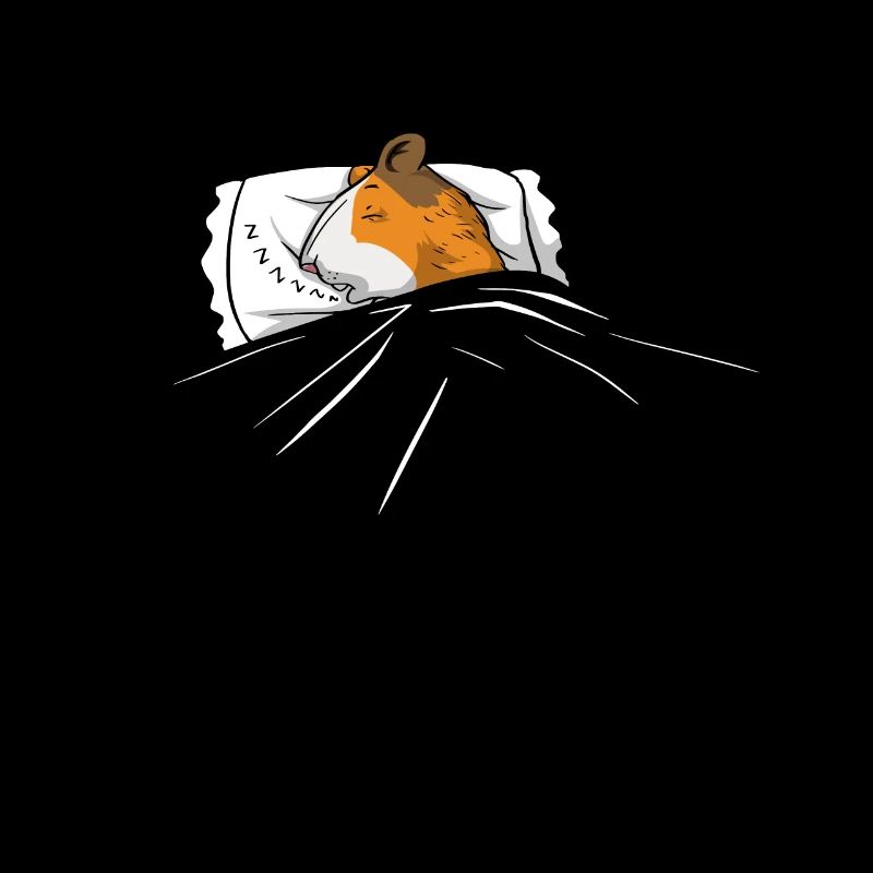 Cochon D'Inde Dormir Dans Le Lit Drôle Propriétaire Propriétaire