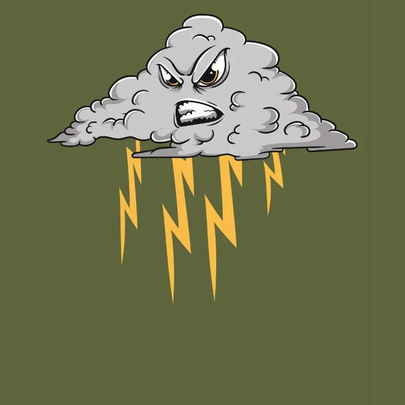 Angry Cloud Causing Lightning Thunderstorm Weather