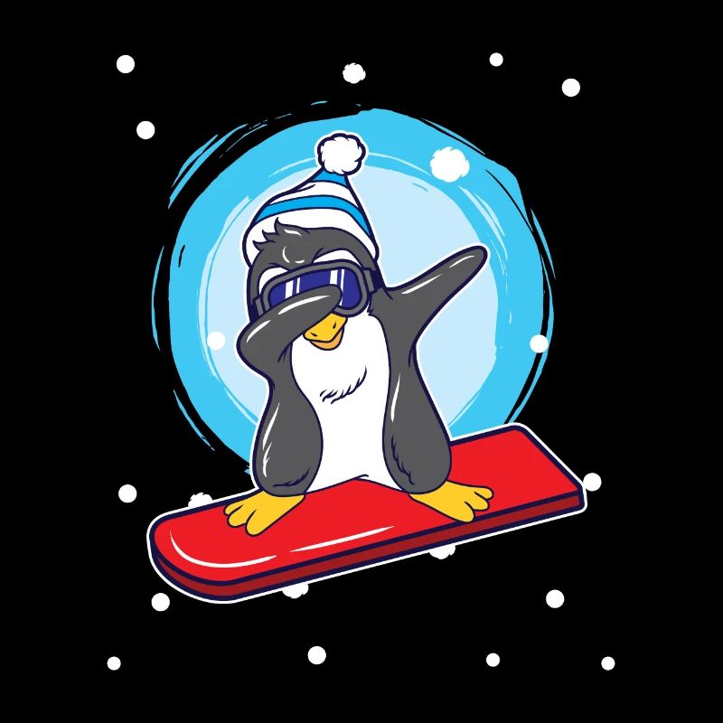Snowboard dab penguin dabbing