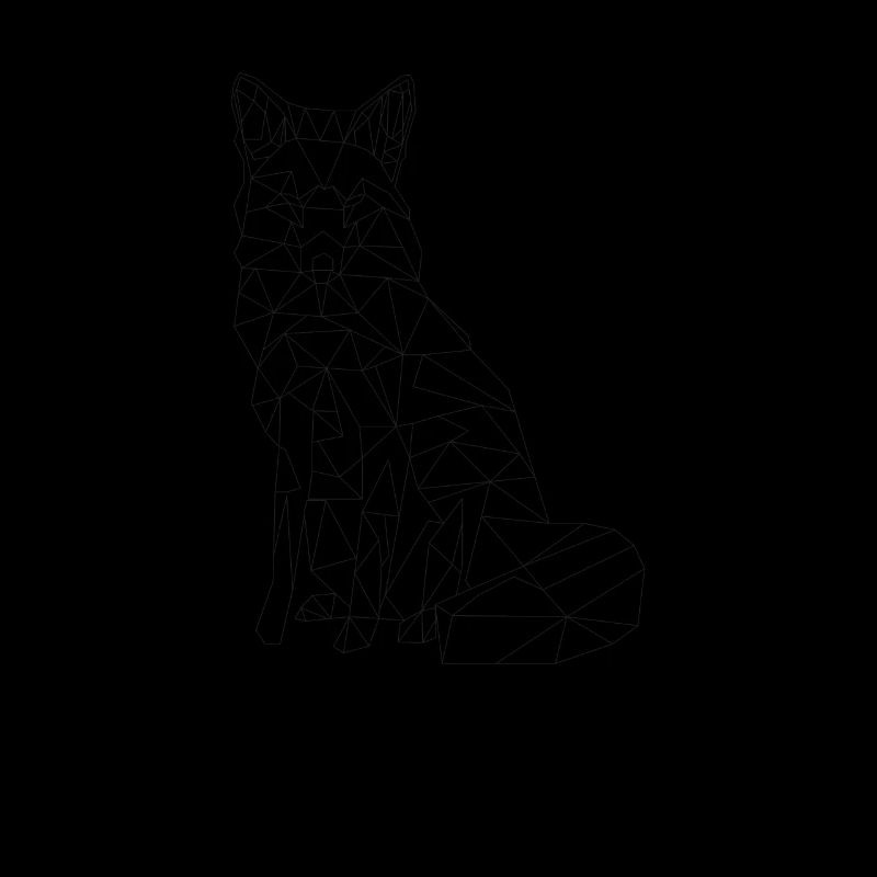 Geometric Wolf in Polygon Art Design